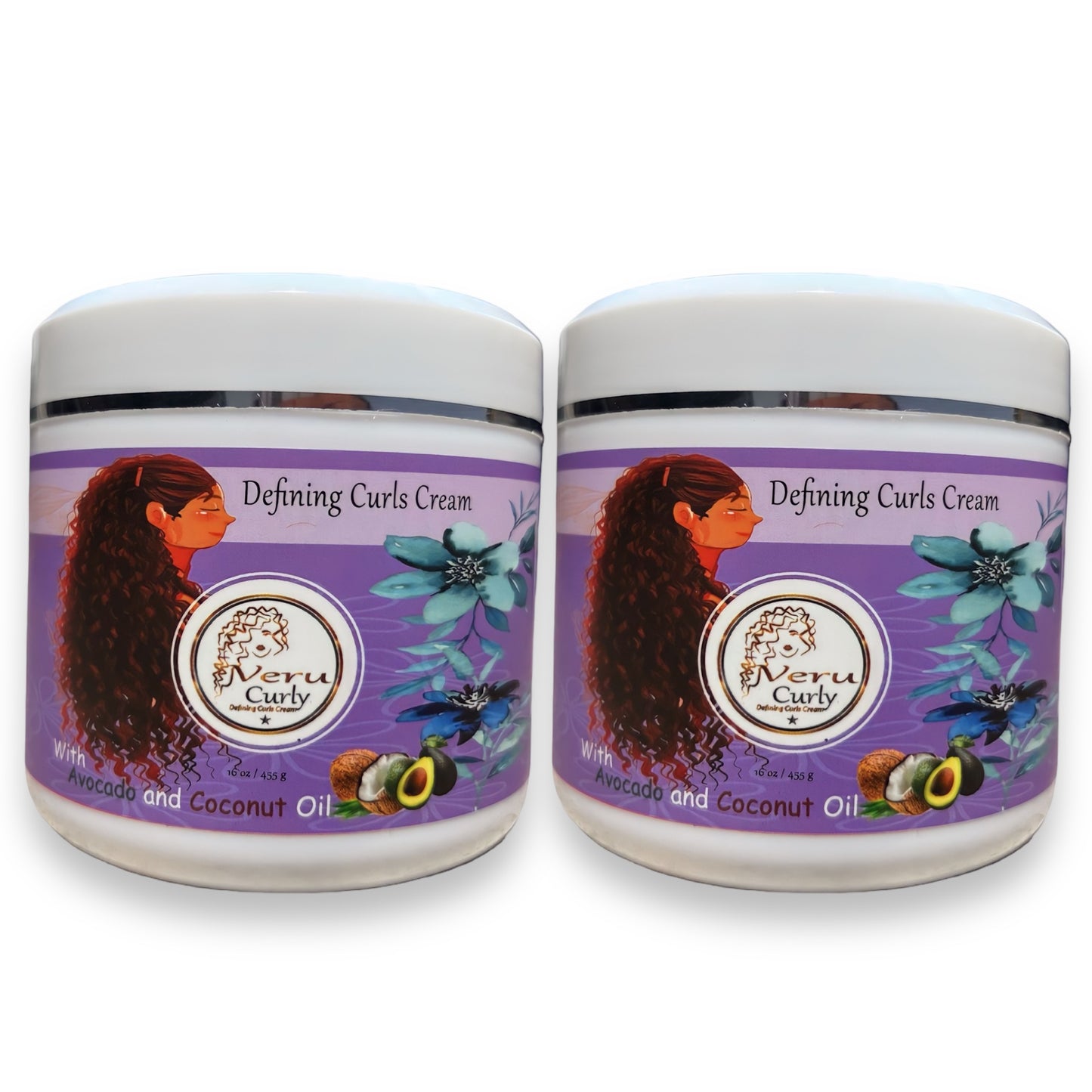 VeruCurly Defining Curls Cream (Pack of 2) (32 Oz)